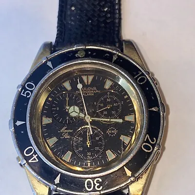 Men’s Bulova Marine Star  Alarm Quartz Chronograph • $135