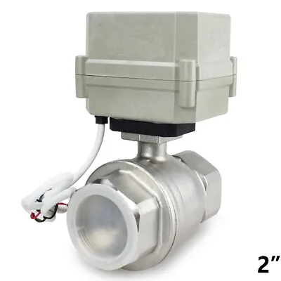 Stainless Steel 2  110V 120V-220VAC 7-Wires Normally Closed Motorized Ball Valve • $209.99