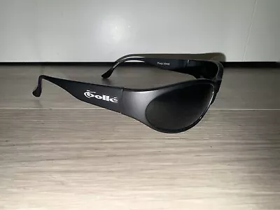 BOLLE PIRAJA Black Plastic Shell Wrap Sunglasses MADE In FRANCE • $29.99