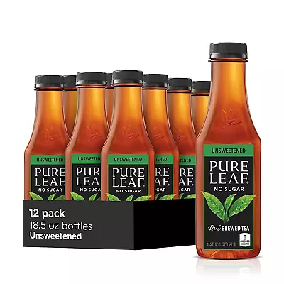 Pure Leaf Iced Tea Unsweetened Black Tea 18.5 Oz 12CT - FREE SHIPPING • £15.56