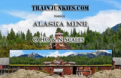 TrainJunkies Alaska Mine Model Railroad Backdrop • $99.95