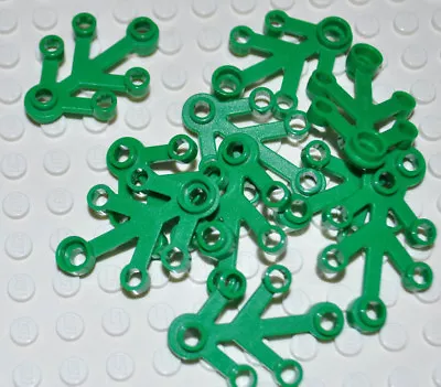 LEGO PARTS - 10X GREEN PLANT LEAVES/FOR TREE/BUSH FOLIAGE/GARDEN COVER/4x3/2423 • $4.89