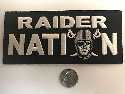 Oakland Las Vegas Raiders Vintage Iron On Embroidered CLASSIC  Patch 4” X 1.75” • $5.99