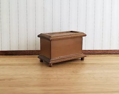 Dollhouse Miniature Wood Blanket Trunk Or Toy Chest 1:12 Scale Furniture • $12.49
