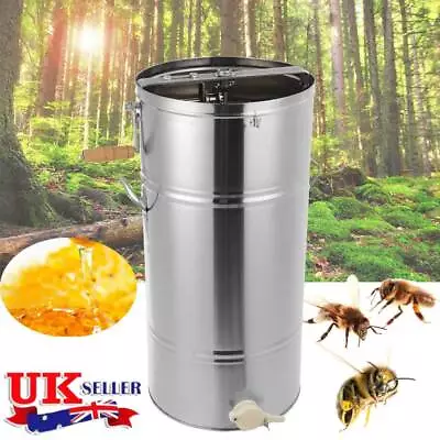 25*45CM Stainless Steel Manual 2 Frames Bee Honey Extractor Centrifuge Shaker • £46.39