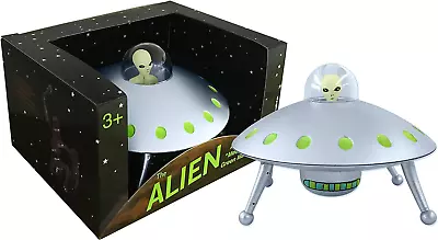 Off The Wall Toys Alien Glow-in-The-Dark UFO Space Ship And Bendable Action Toy • $22.26