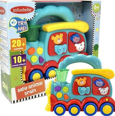 Baby Animal Zoo Train Interactive Toy Educational With Farm Sounds Kids 6M+ • £19.99