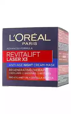 LOREAL REVITALIFT LASER X3 Anti Age Night Regenerating Therapy Cream Mask 50ml • $50.39