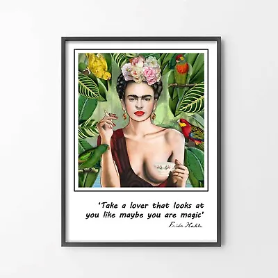 $62.95 • Buy Frida Kahlo Find A Lover Quote Poster Art Print. Stretched Canvas Available