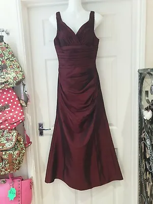 £40 • Buy JORA COLLECTION Dress NWT Burgandy Red Long Length Occasion Wear Prom UK Size XS