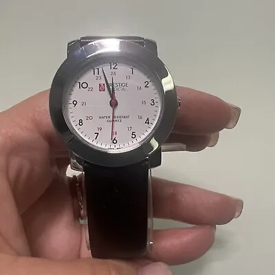 Prestige Medical Watch Water Resistant Quartz Leather Black Band New • $19.96