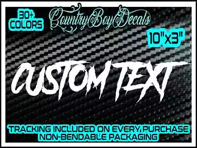 $5.99 • Buy CUSTOM TEXT Vinyl Decal Sticker JDM Car Diesel Truck Turbo Boost Stance Lifted