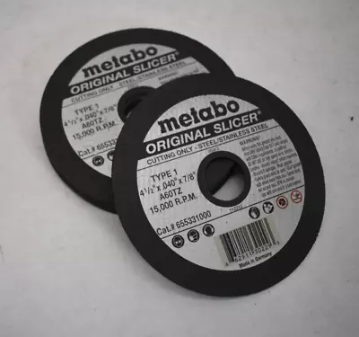 Metabo A60TZ 4-1/2  X 0.040  X 7/8  Original Slicer Steel & Stainless Steel 10pk • $19.95