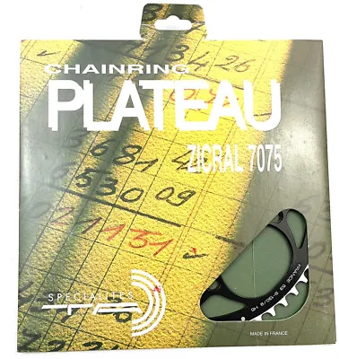 Specialties TA Plateau Alloy Chainring 53 Tooth NOS 130bcd Vintage Black • $27.76