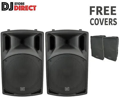 2X QTX QX15A 15  1000W Active Powered PA DJ Club Party Loud Speakers FREE Covers • £569