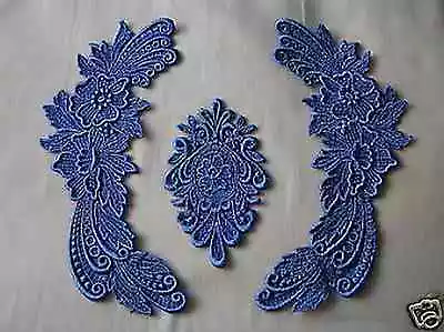 Venise Lace Applique Royal Collar Crafts Crazy Quilt Fabric Vc56 • $7.99