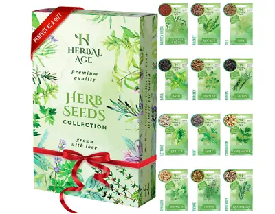 Herbal Age Grow Your Own Herb Garden Kit 12 Herbs Plants 8700 Herb Seed Box... • £12.73