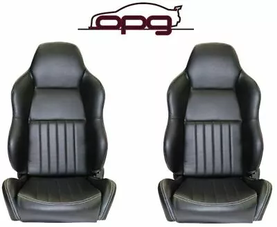 Classic High Back PU Leather Bucket Seat Reclinable Black For Holden Torana LC • $699