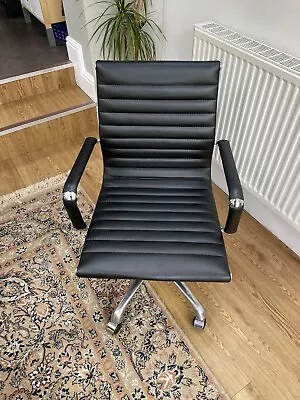 Vitra Eames Replica Office Chair Black Leather • £65