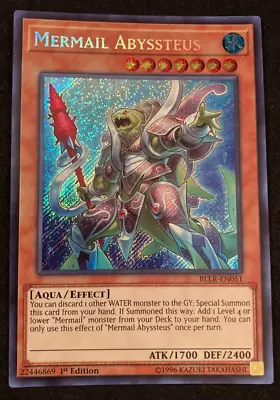 Yugioh - Mermail Abyssteus - BLLR - BLLR-EN051 - Secret Rare - Monster • $1.99