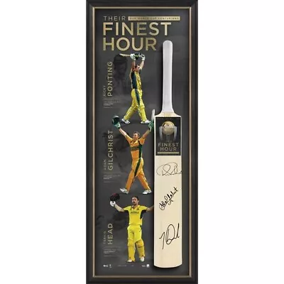 Ricky Ponting Adam Gilchrist Travis Head Official ACB Signed Bat Display Framed • $1795