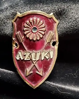 Vintage AZUKI Bicycle Head Badge Plate Emblem Embossed Arrows • $18.25