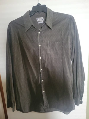 $9.99 • Buy Mens Lucky Brand Brown Polka Dot Shirt Size Xl