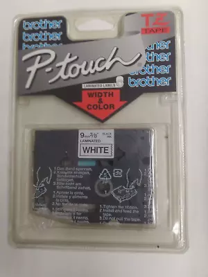 P-Touch Brother 3/8  WIDTH (9mm) TZ Label Tape Black On White T31 • $9.95