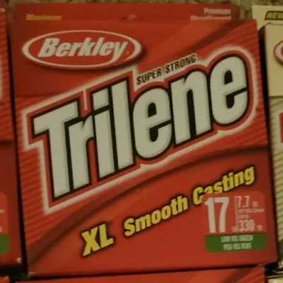 Green Mono Berkley Trilene XL Smooth Casting  17lb. Line 330 Yds Low-Vis Green • $6.98