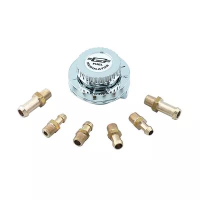 Mr Gasket Fuel Pressure Regulator 9710; 1-6 Psi Returnless Chrome For Gasoline • $51.45