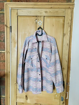 £15 • Buy Vintage Aztec Pattern Fleece Shirt Size Large