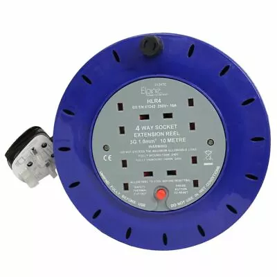 Heavy Duty 4 Way Extension Reel Lead 13 Amp Electrical Cable Mains Socket 10m  • £19.99