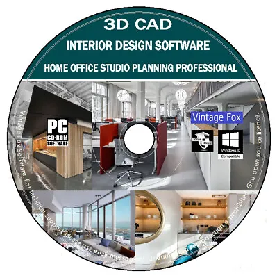 3D CAD Home Office Studio Interior Design Professional Business Place Planning + • £9.95