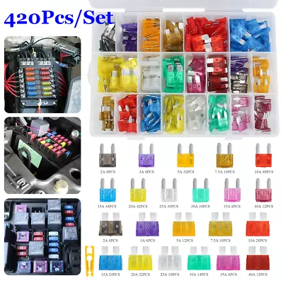 420X Auto Blade Fuse Assortment Kit Car Truck Motorcycle Boat Fuses • $5.50