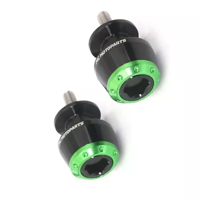 Green ATOM CNC Rear Swingarm Spools 10mm For Kawasaki ZX-10R Ninja 04-10 09 08 • $23.84