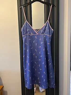 Blue And White Striped With Pink Seahorses Negligee  • £2