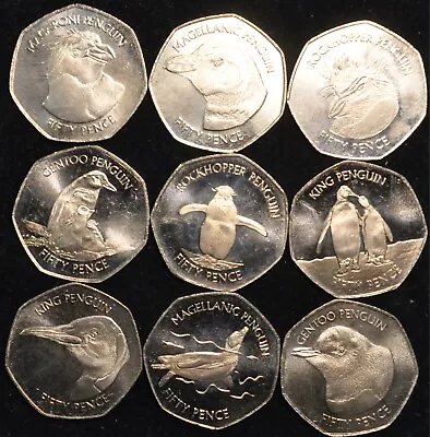 Falkland Islands 2018-2020 Penguin Fifty Pence 50p Choice Of Types (T107) • £3.99