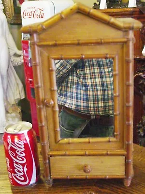 Nice Antique Small Size Bamboo & Pine Cabinet------16026 • $495