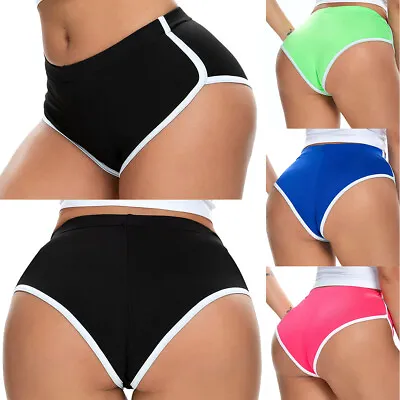 Women's Booty Yoga Dolphin Shorts Sports Hot Pants Gym Workout Fitness Briefs • £3.19