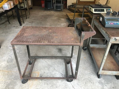 $100 • Buy Vintage Steel Industrial Cart   20 X 31.5 Inches ,