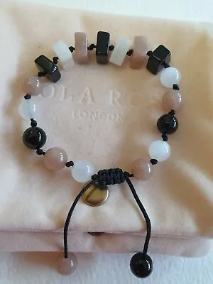 Beautiful Lola Rose Taupe / White / Black Quartz Gemstone Bracelet Vgc • £22.99