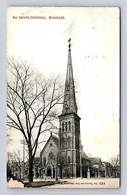 Milwaukee WI-Wisconsin All Saints Cathedral Antique Vintage C1910 Postcard • $7.99