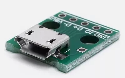 $5.79 • Buy 5 Pcs Micro USB To DIP Adapter 5-pin Female Connector B Type PCB Converter