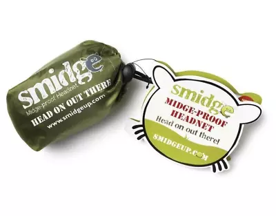 Smidge Midge And Mosquito-Proof Super Lightweight Head Net - Green One Size • £5