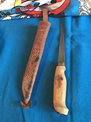 Vintage Rapala J. Marttiini Fillet Knife + Sheath Made In Finland • $14.95