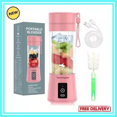 Personal Blender USB Juicer Cup Portable Juicer 6 Blades Rechargeable - 380ml • $19.99