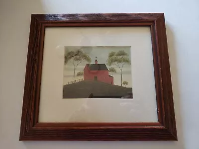 Warren Kimble 'Brandon Barn' Print Framed Folk Art • $20