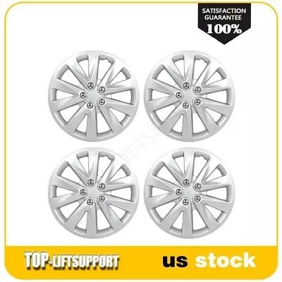 4 X 16  Universal Wheel Hub Caps Black & Silver Fits All Models For R16 Tire • $38.69