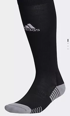 Adidas SOCCER Team Speed Sock Mens L Traxion -Formotion NEW Black Gray • $14.20