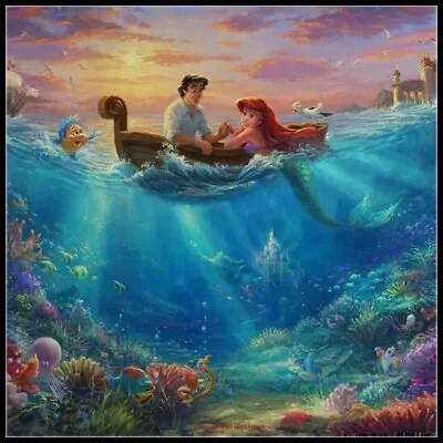 Little Mermaid - Counted Cross Stitch Patterns - Color & BW Symbols Charts  • $15.99
